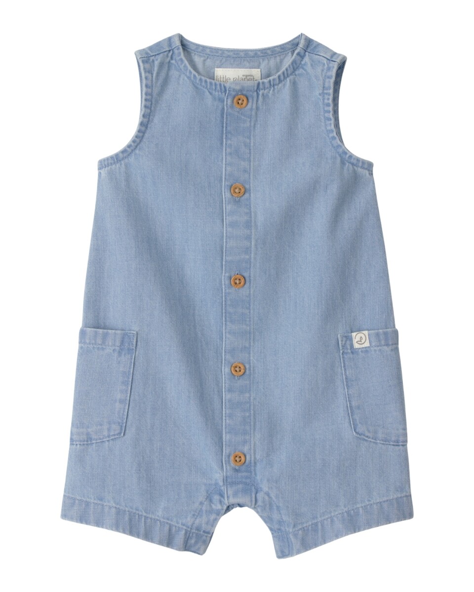 Monito corto de chambray de algodón orgánico 