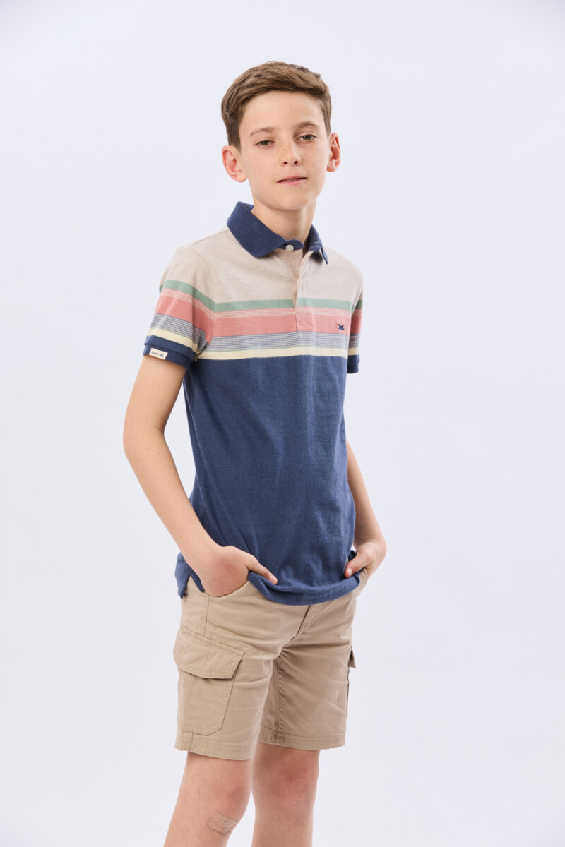 BERMUDA CARGO SPANDEX - Beige 