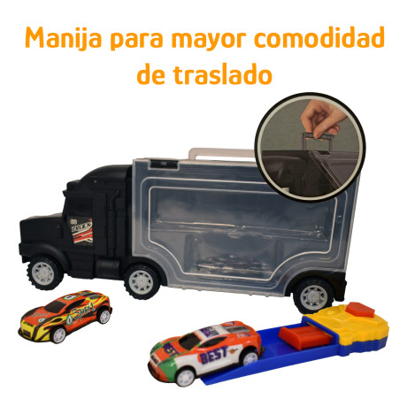 Camión Porta-autos Manija Con 2 Autos Lanzador para +3 años Varios