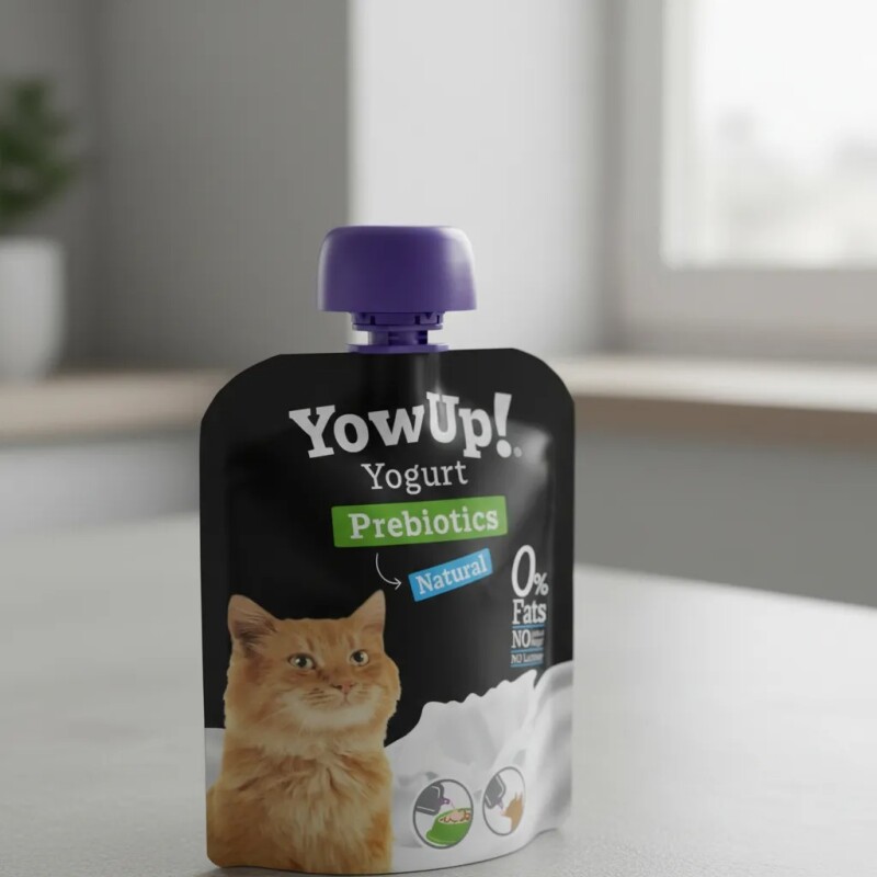 YOWUP YOGURT PARA GATOS 85 GRAMOS PREBIÓTICOS SABOR NATURAL