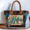 Cartera Frida Línea Dubai Azul Turquesa Con Pelo