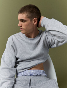470559 SWEATER HARRY Gris Medio Melange