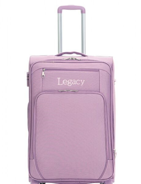 VALIJA DE TELA SEMI RIGIDA Rosada