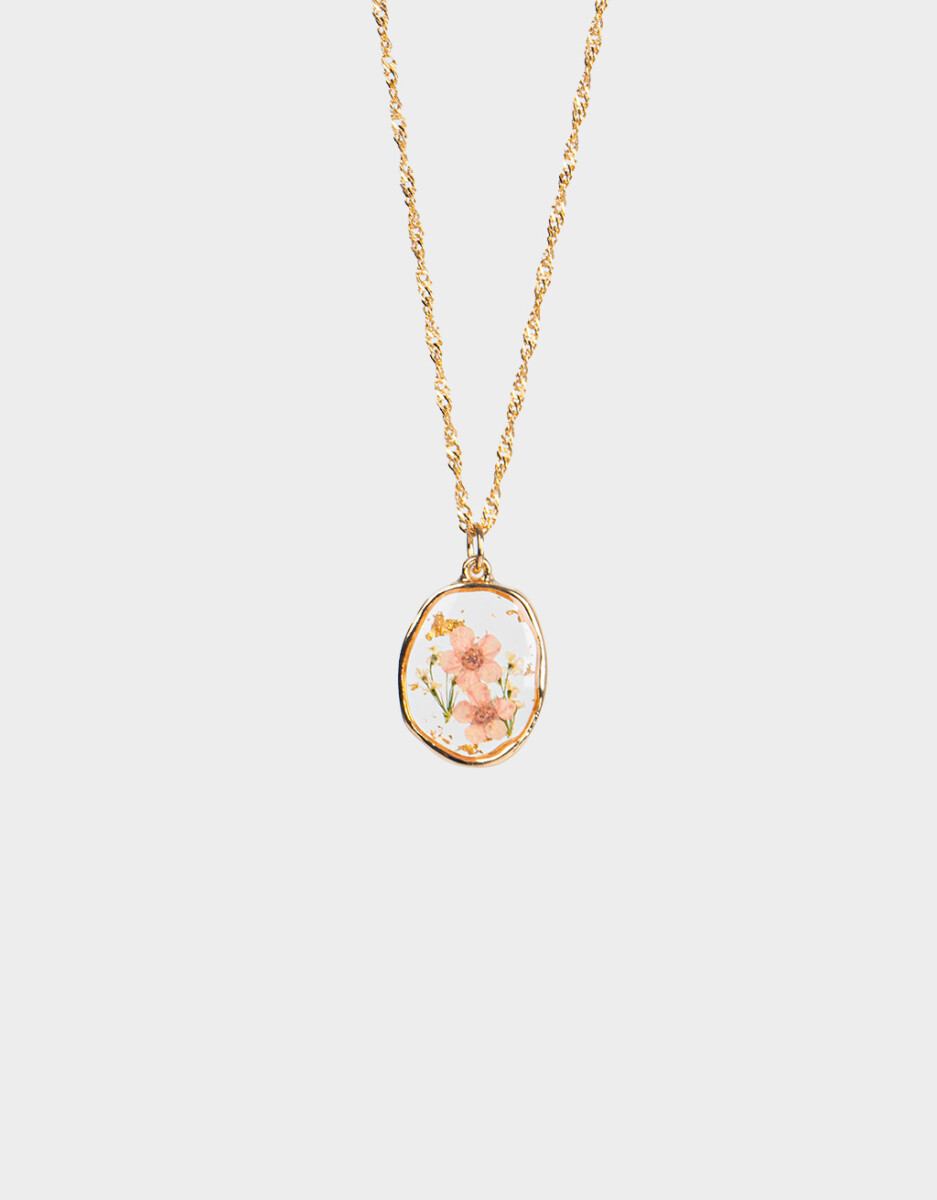 Cadena Corta Con Dije Flor 