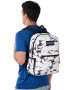 MOCHILA JANSPORT CROSS TOWN CYBER SILVER WHITE