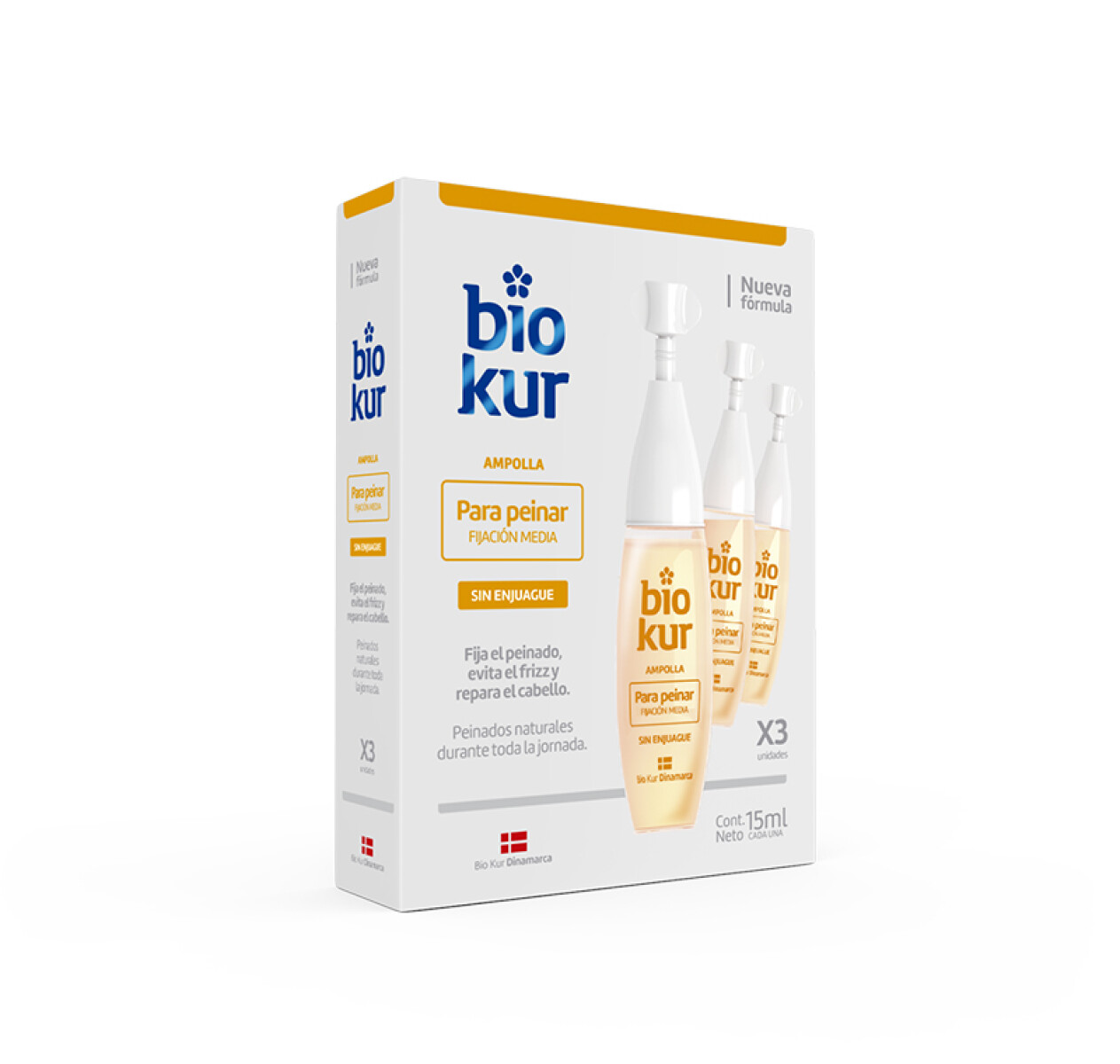 Pack x3 ampollas Biokur - Fijación media 