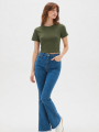 Remera Flored Verde Oliva