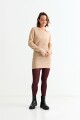 Vestido tejido cuello polo BEIGE