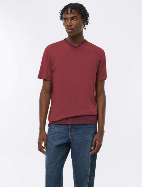 CAMISETA BÁSICA UNISSEX BORDEAUX