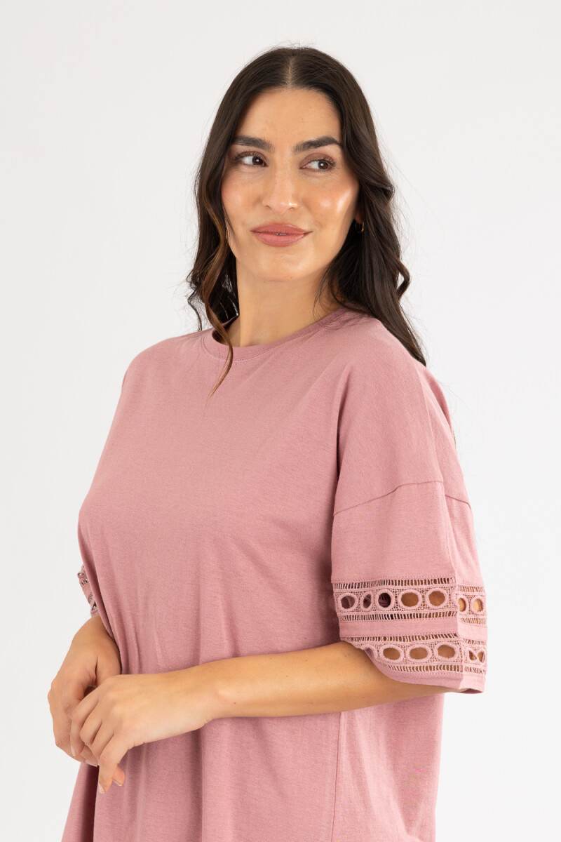 Cotton lace dress Marron