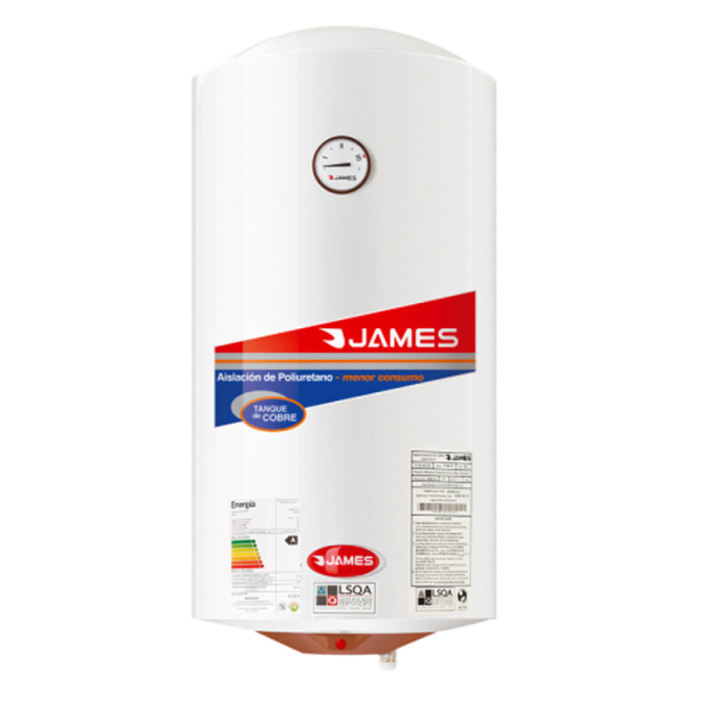TERMOTANQUE JAMES 80 L COBRE cilíndrico N/A