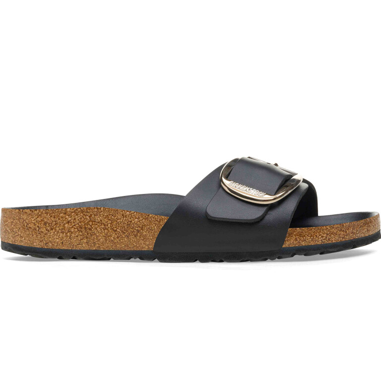 Sandalia Madrid Big Buckle Oiled Leather - Estrecho Negro