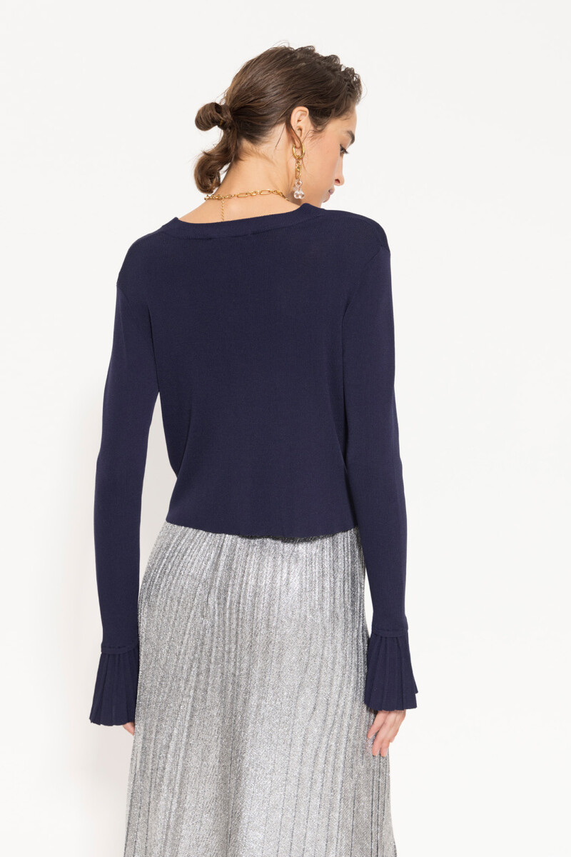CARDIGAN SILVER Azul Marino