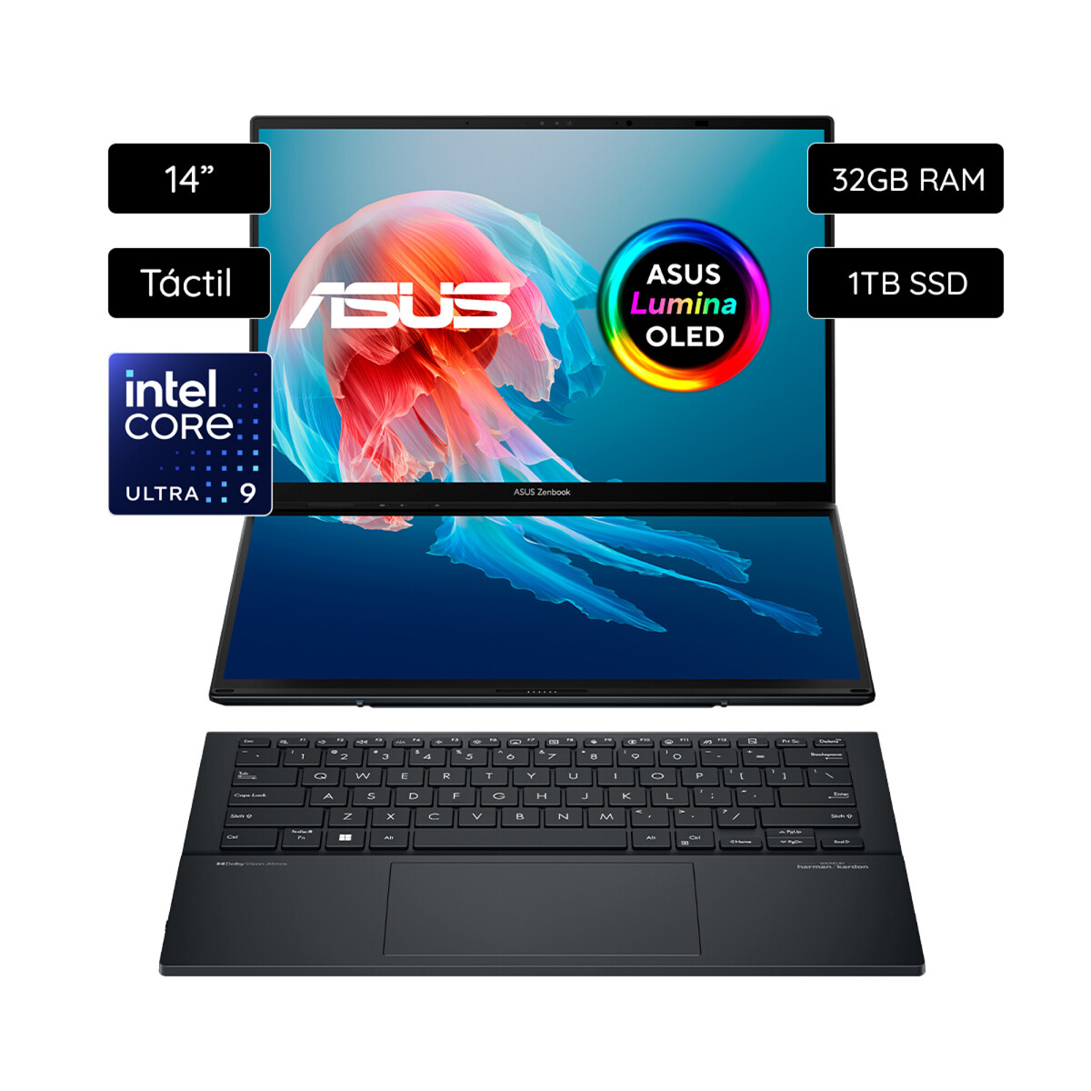 Notebook Asus Zenbook Duo UX8406MA-DS76T Ultra 7 155H 1TB 