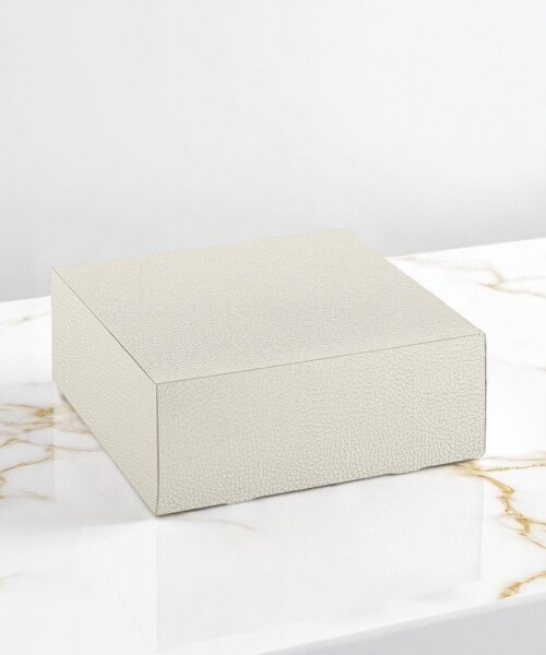 Caja plegable 10x10x6 cm. - PELLE BIANCO Caja plegable 10x10x6 cm. - PELLE BIANCO