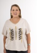 Blusa 100% lino y 100% algodón atrás Blusa 100% lino y 100% algodón atrás