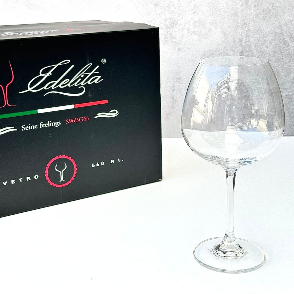 Juego De 6 Copas De Vino Cristal Edelita 660ML 