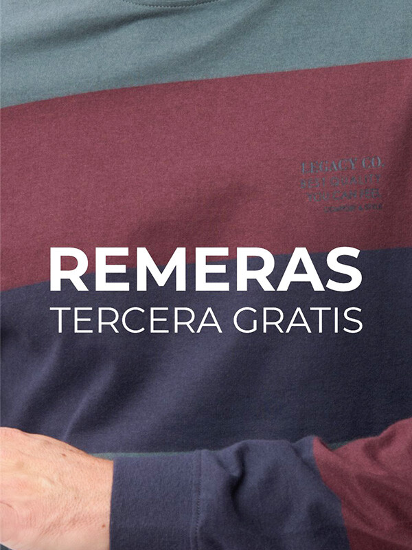 Remeras de hombre 3x2
