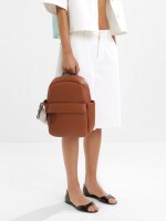 Mochila Básica Con Colgante naranja