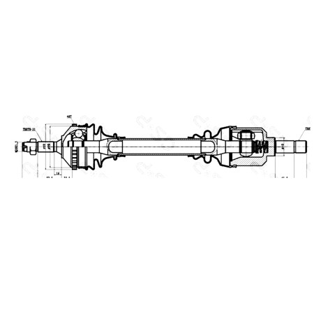 SEMIEJES CITROEN - PEUGEOT IZQUIERDO 206 1.9D ABS 48 (21-24-611) - SEMIEJES CITROEN - PEUGEOT IZQUIERDO 206 1.9D ABS 48 (21-24-611) -