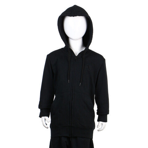Austral BOYS COTTON JACKET WITH HOOD- BLACK Negro