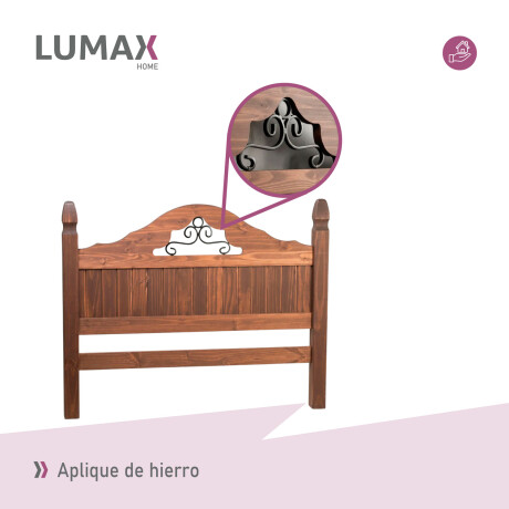 Respaldo Cabecera Lumax 2 plazas Madera y Hierro Respaldo Cabecera Lumax 2 plazas Madera y Hierro