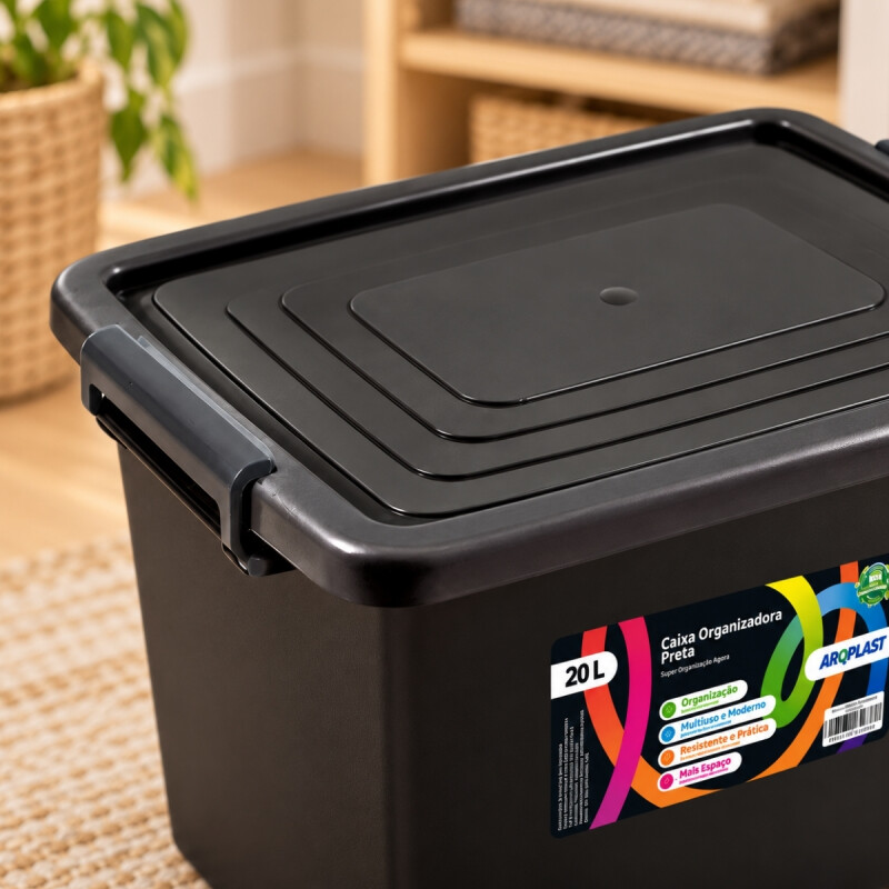 Caja organizadora 20lts NEGRO
