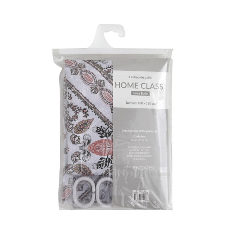 Cortina de Home Class con Argollas 180 x 180 cm 203101 ARABESCO SALMON