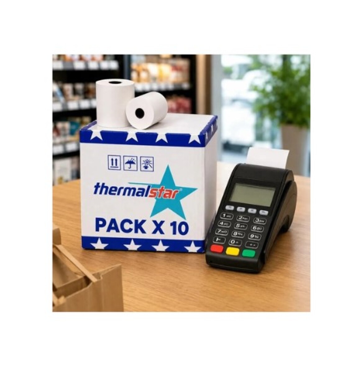 ROLLO TERMICO POS 57MM X 40MM 10M THERMALSTAR MANUAL (10 UNIDADES) 