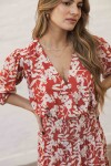 VESTIDO VALENTINA MAXI FLORAL TANGERINE VESTIDO VALENTINA MAXI FLORAL TANGERINE