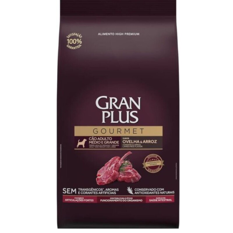 GRAN PLUS GOURMET AD. RAZA MEDIANO GRANDE CORDERO 15 KG + 1.5 KG + MOCHILA DE REGALO GRAN PLUS GOURMET AD. RAZA MEDIANO GRANDE CORDERO 15 KG + 1.5 KG + MOCHILA DE REGALO