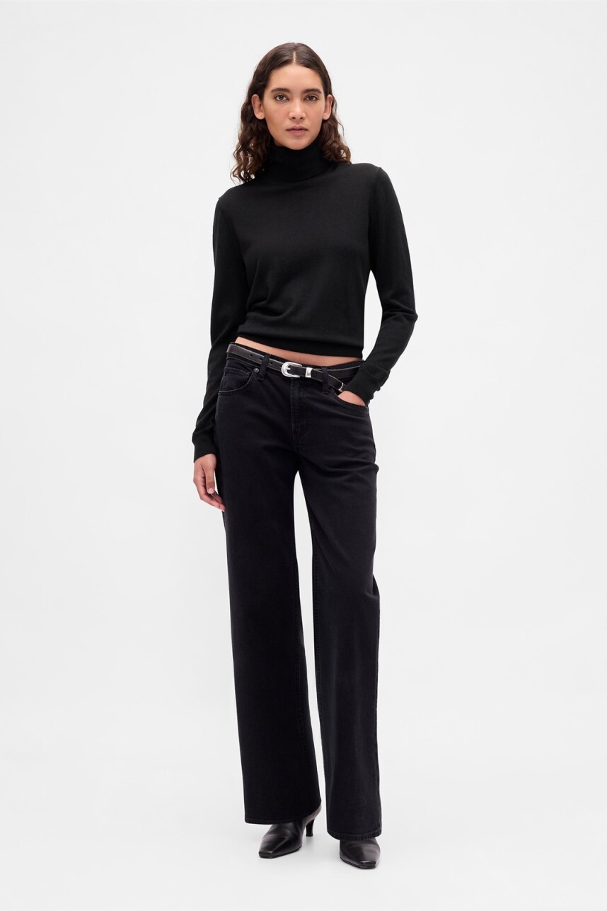 Buzo Polera Merino Mujer Black