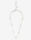 Collares Cortos Perlas Collar Corto Perlas Y Metal - Plateado Rodio