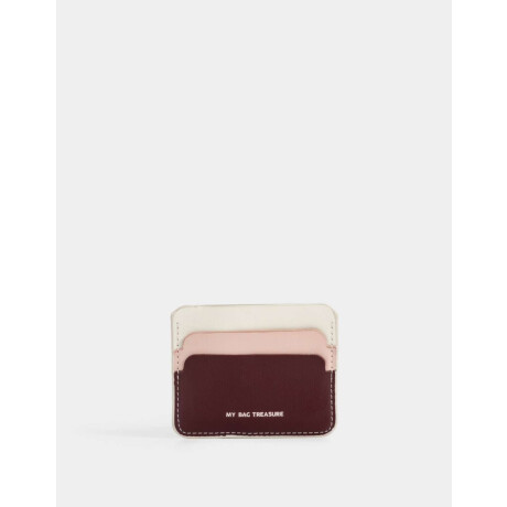 Tarjetero Triple Colorblock Combinacion Tricolor