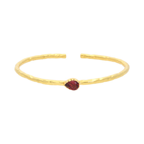 Pulsera Karvik Granate Plata 925 Y Baño De Oro 0