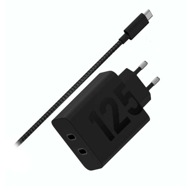 Cargador De Pared Motorola 125w Usb-c Dual Port CARGADOR MOTOROLA 125W DUO USB C NEGRO