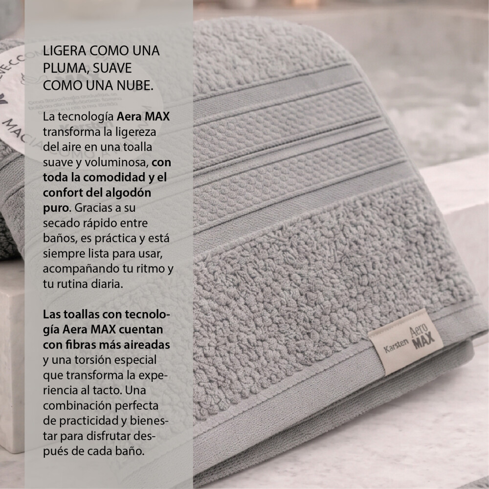Toalla De Rostro 48 X 70 Nuvia 100% Algodón - Karsten Gris