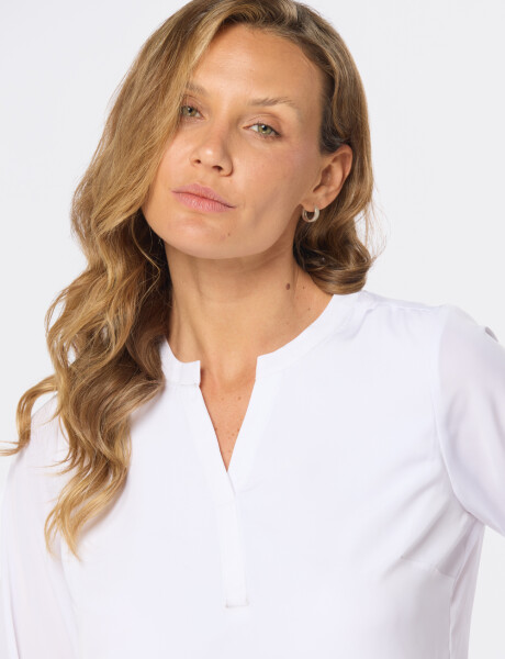 BLUSA CUELLO MAO Blanco