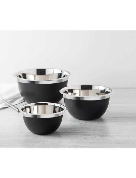 BOWL ACERO INOX D17CM EXTERIOR NEGRO MATE BOWL ACERO INOX D17CM EXTERIOR NEGRO MATE