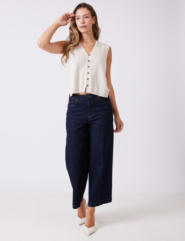 Chaleco Botones BEIGE