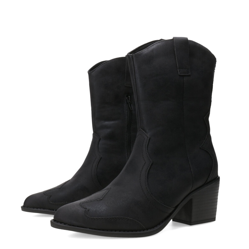 Botas de Mujer Miss Carol LITER tejana media Negro