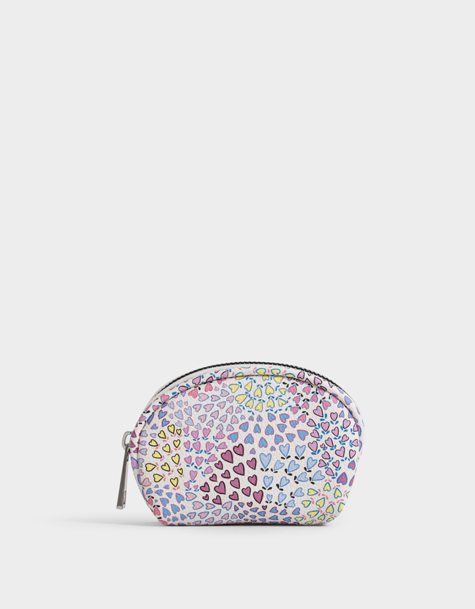 Monedero Cuerina Corazones 