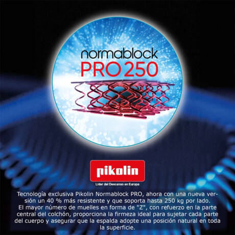 Colchon SUPER KING Pikolin Normablock Pro 250kg Carbon Cool