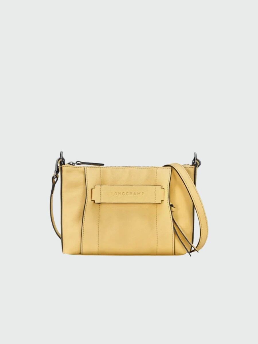 Longchamp -Cartera de cuero con correa extraible, 3D 