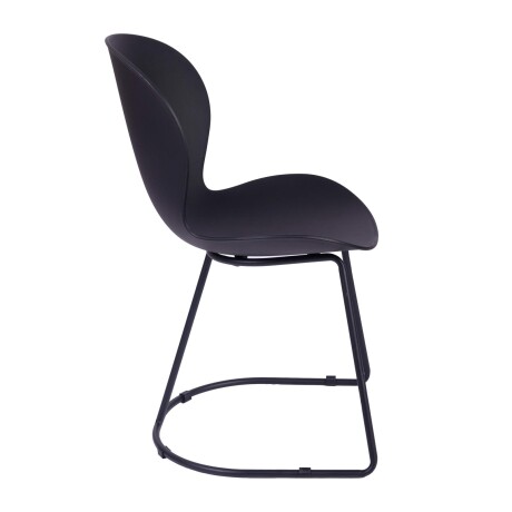 SILLA DE COMEDOR PP-Y-METAL NEGRO SOLEI