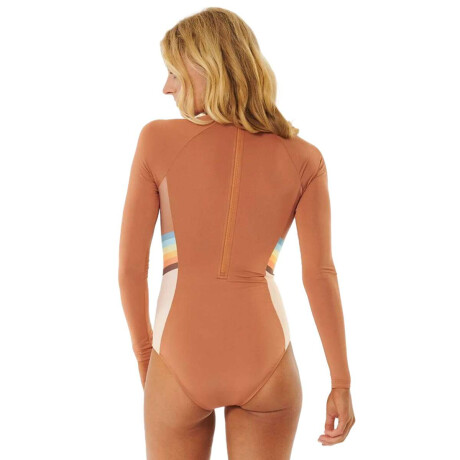 Lycra Rip Curl Sunrise Stripe Surfsuit Marrón