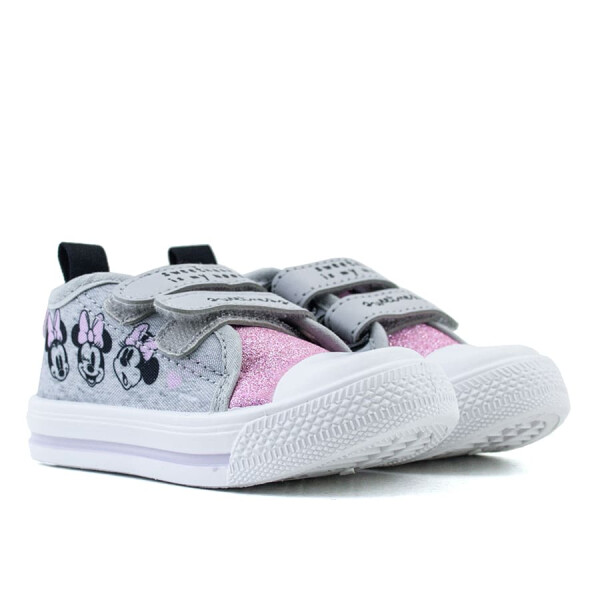 Championes Disney Minnie con velcro de Niños - MITCSS25004 Gris-rosado
