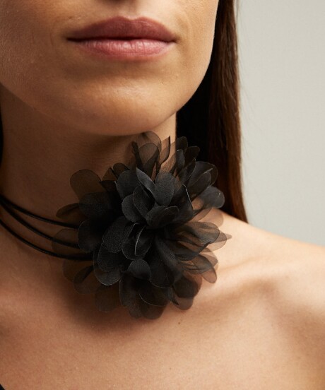 CHOKER FLEUR TUL XL BLACK