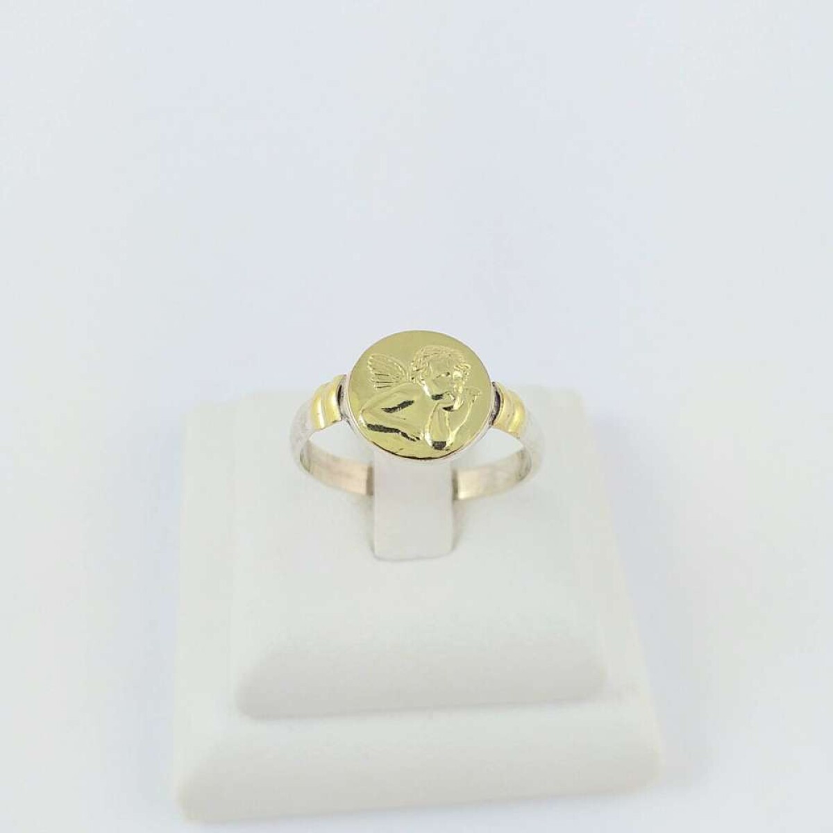 Anillo de Plata 925 con detalles de double en Oro 18 Ktes - Ángel Rafael 