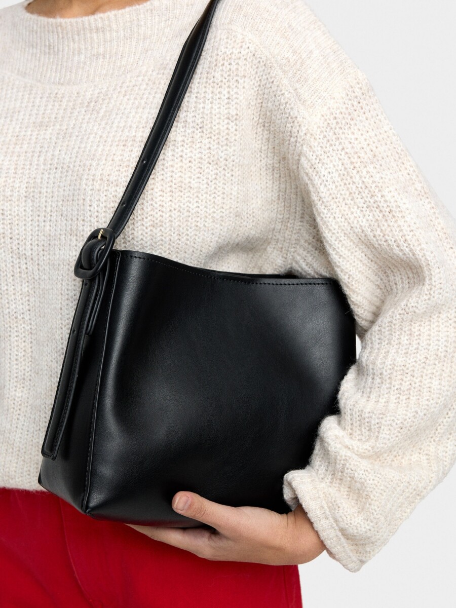 Bolso De Hombro Liso negro